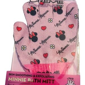 The Crème Shop Minnie Mouse Pink Bath Mitt Skin Smoothing & Exfoliating